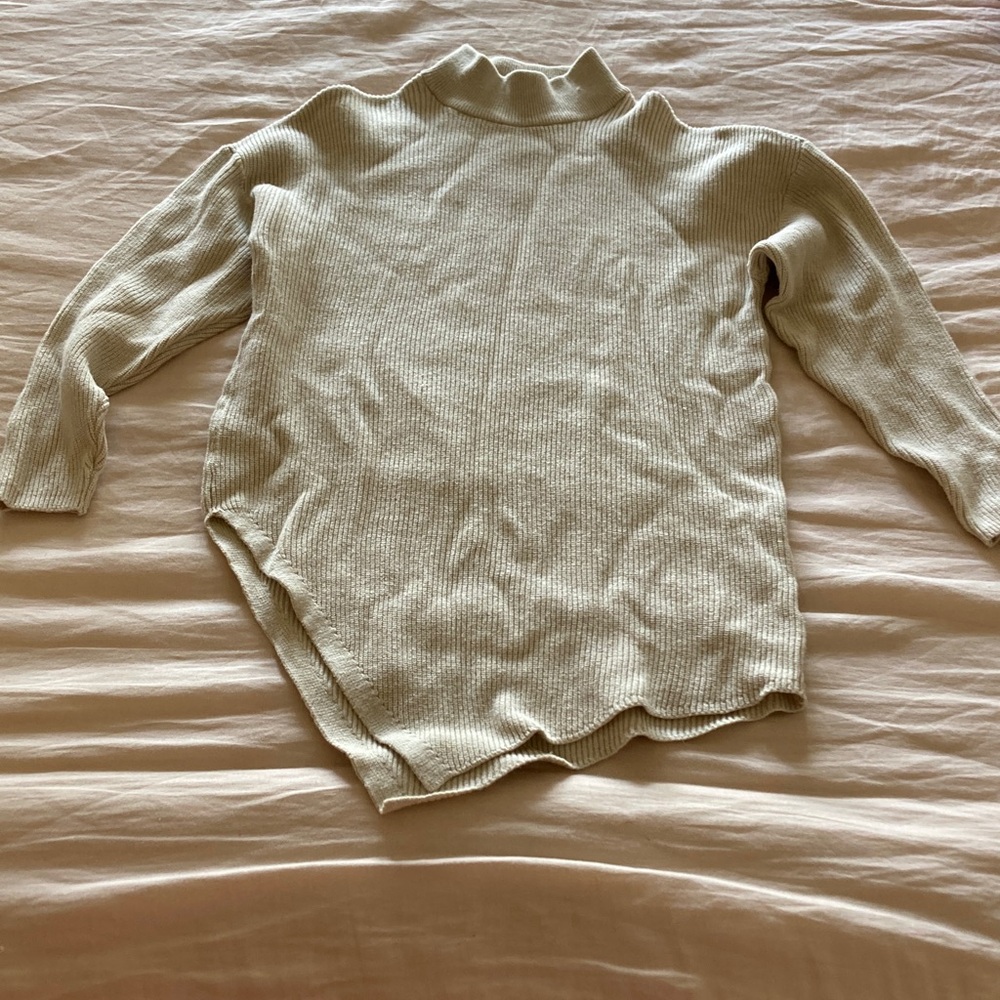 Cream Turtleneck Sweater